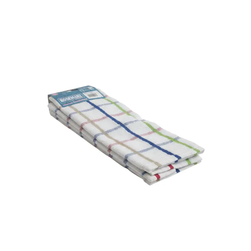 Checkered Terry Dish Cloth Set – 35 X 35Cm Patterned Swabs (2-Pack) 1
