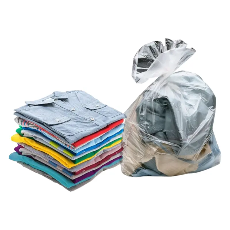 Clear Plastic Laundry Bags – 45Cm X 55Cm, 30-Micron, No Printing, 250-Count Pack 1