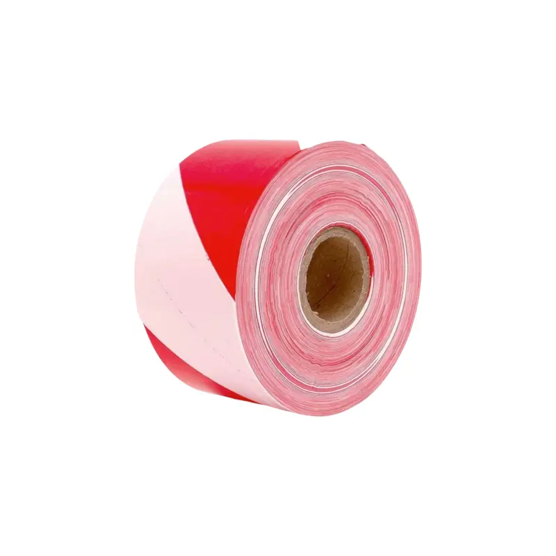 Red-And-White Chevron Safety Barrier Tape – 75 Mm × 500 M Roll 1