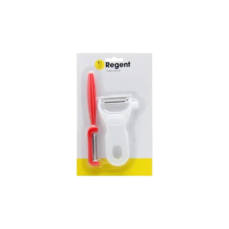 Regent Dual-Blade Vegetable Peeler Set – 2-Piece Ergonomic Kitchen Tool Kit 1