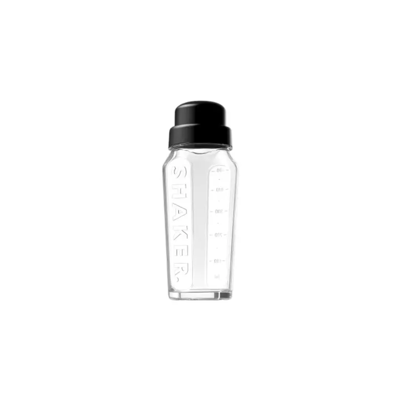 Regent Glass Cocktail Shaker & Salad Dressing Bottle – 550 Ml With Matte Black Lid 1