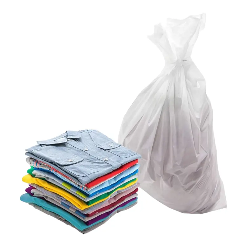 White Lightweight Plastic Laundry Bags – 45Cm X 55Cm, 30-Micron, Unprinted, 250-Pack 1